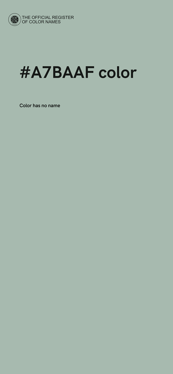 #A7BAAF color image