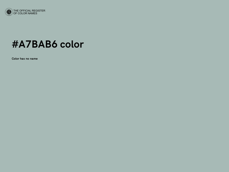 #A7BAB6 color image