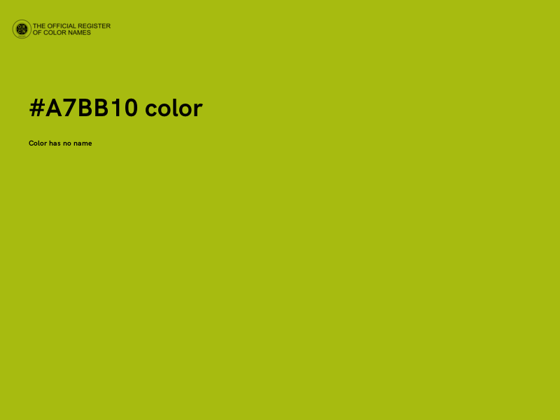 #A7BB10 color image