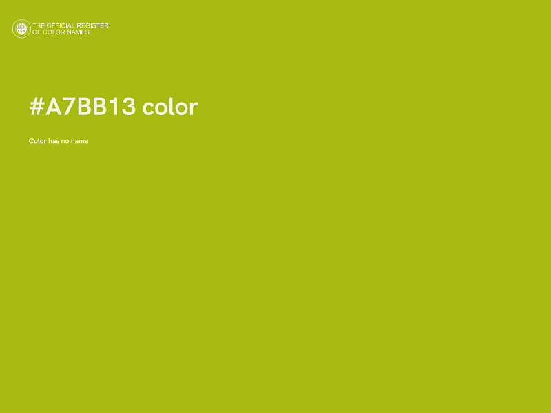 #A7BB13 color image