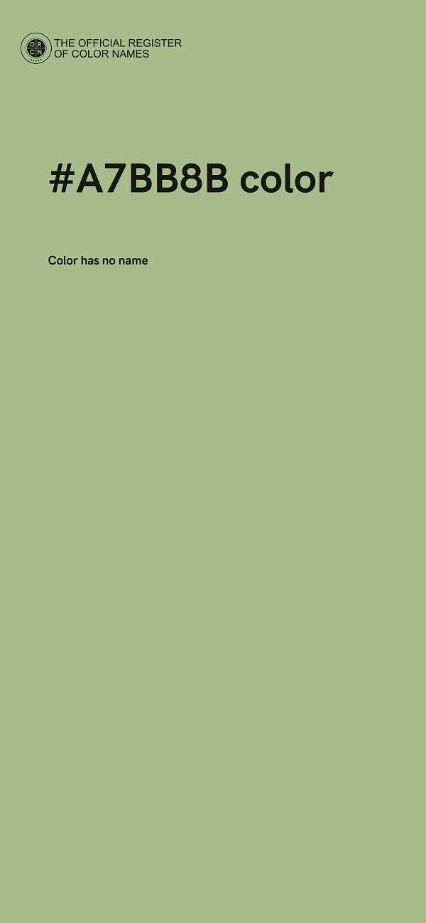 #A7BB8B color image