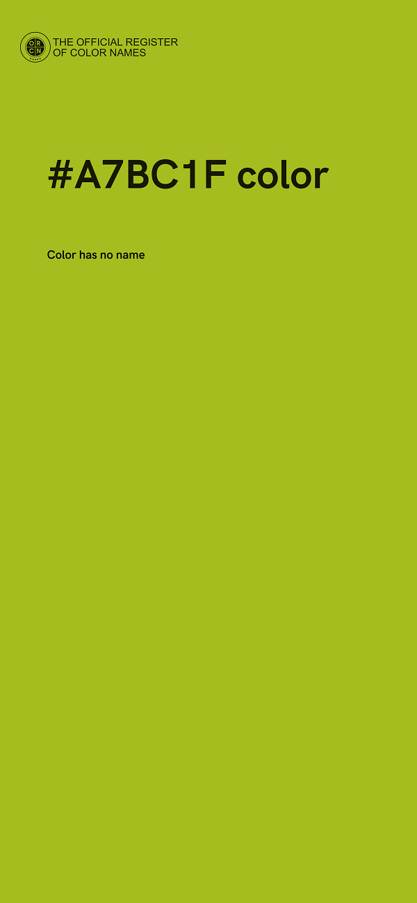 #A7BC1F color image