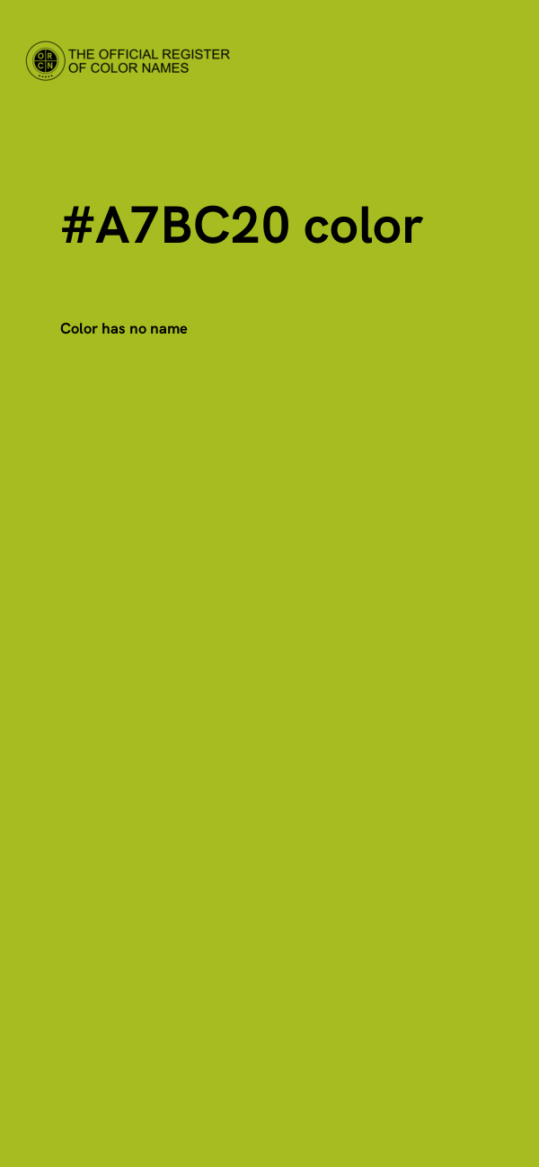 #A7BC20 color image