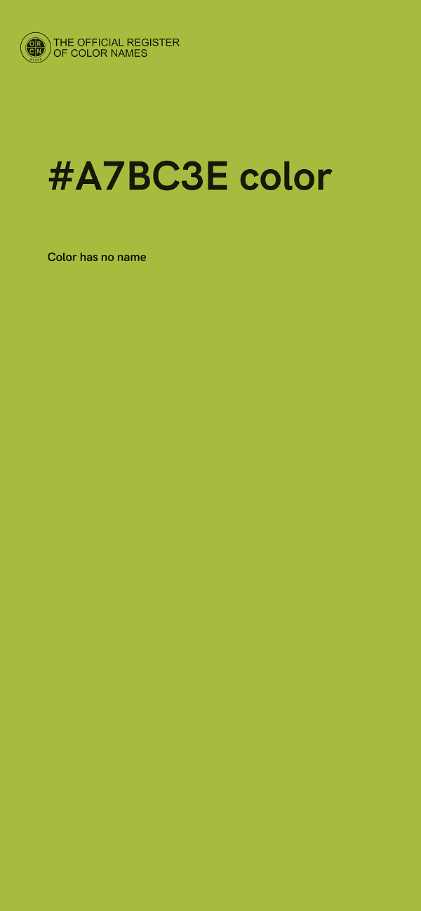 #A7BC3E color image