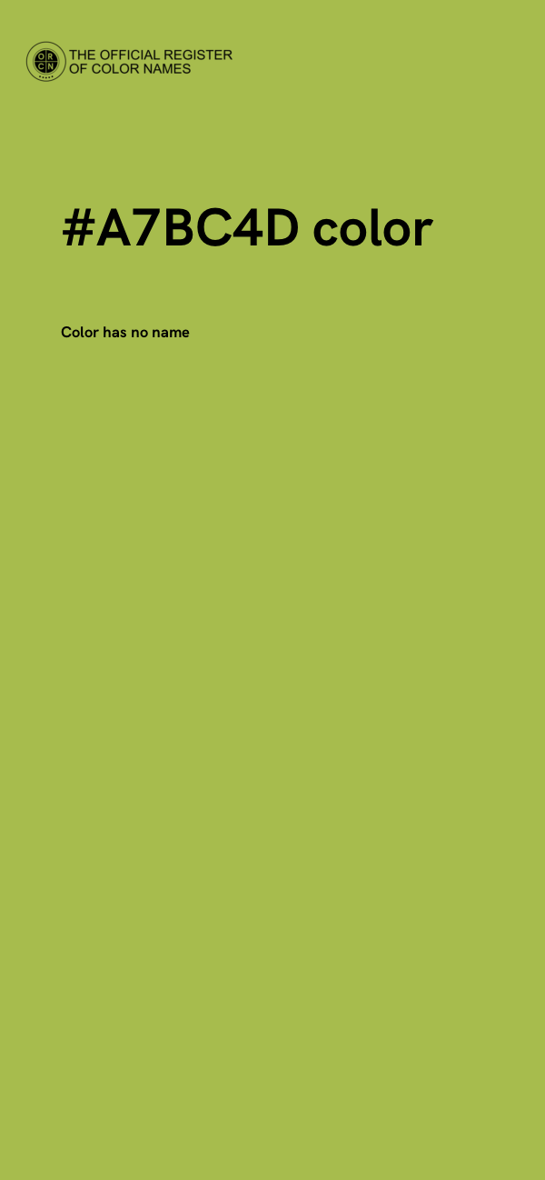 #A7BC4D color image