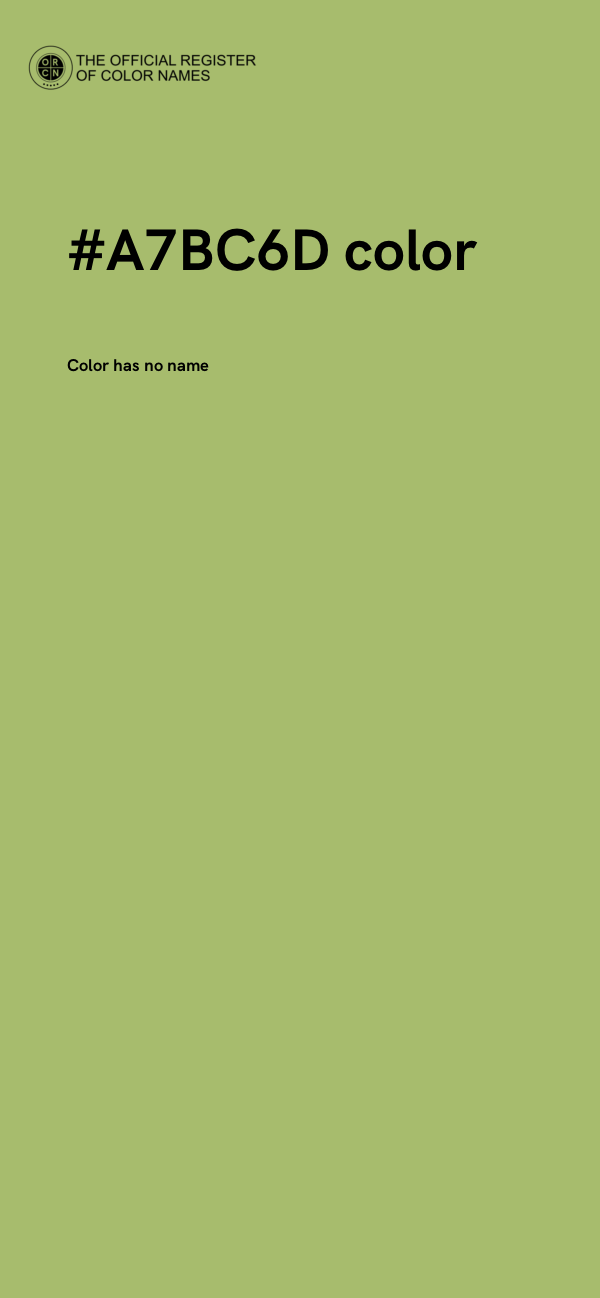 #A7BC6D color image