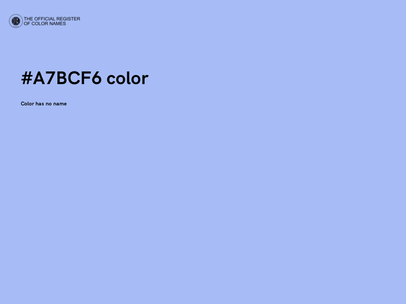 #A7BCF6 color image