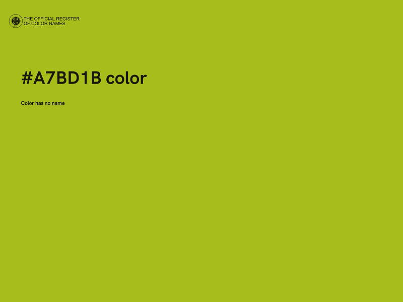 #A7BD1B color image