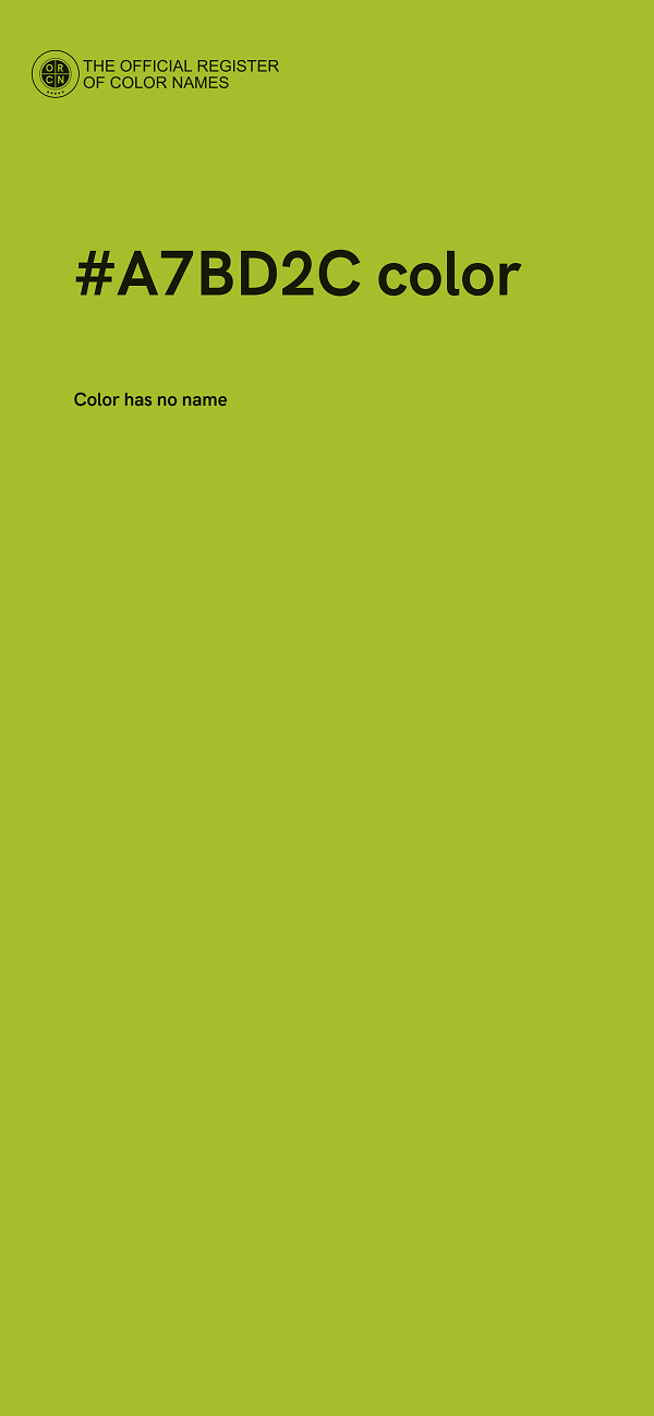 #A7BD2C color image