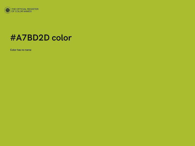 #A7BD2D color image