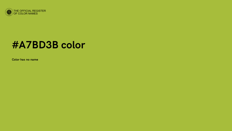 #A7BD3B color image
