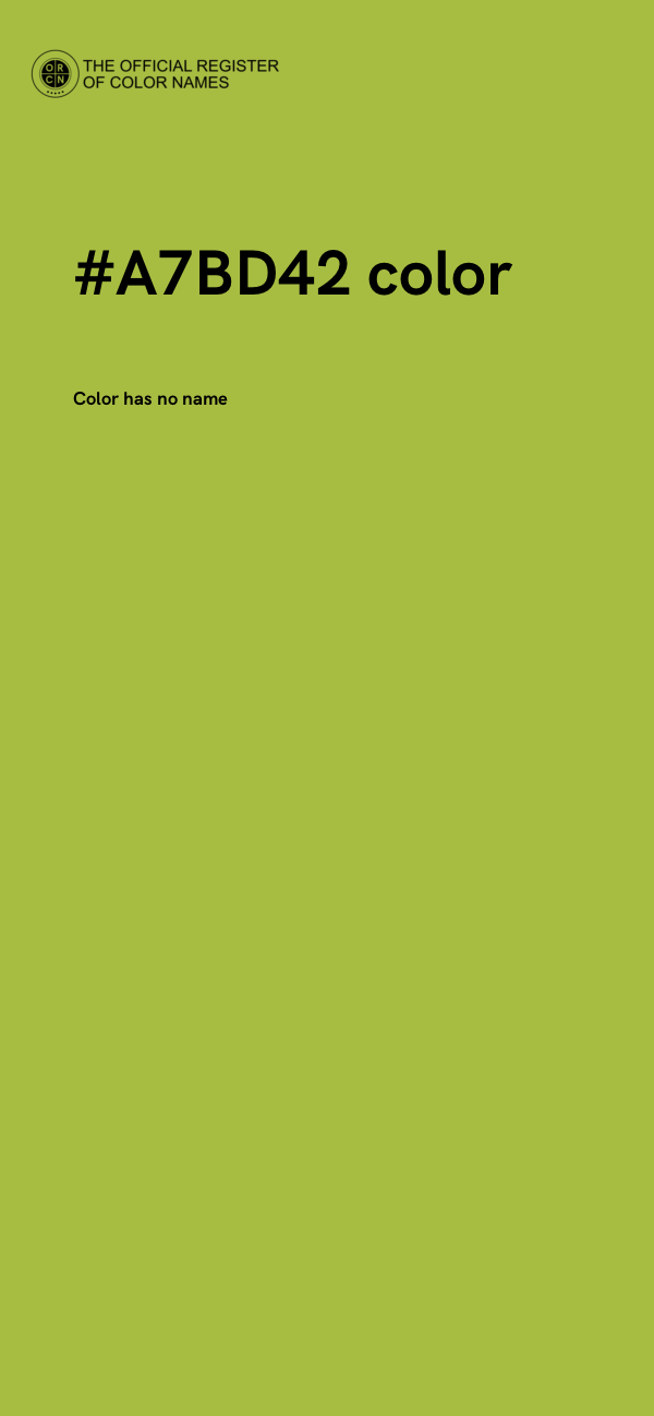 #A7BD42 color image
