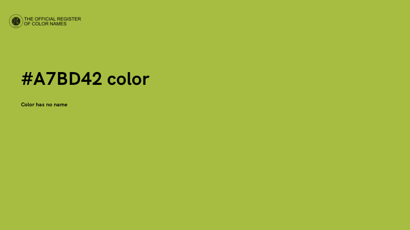 #A7BD42 color image