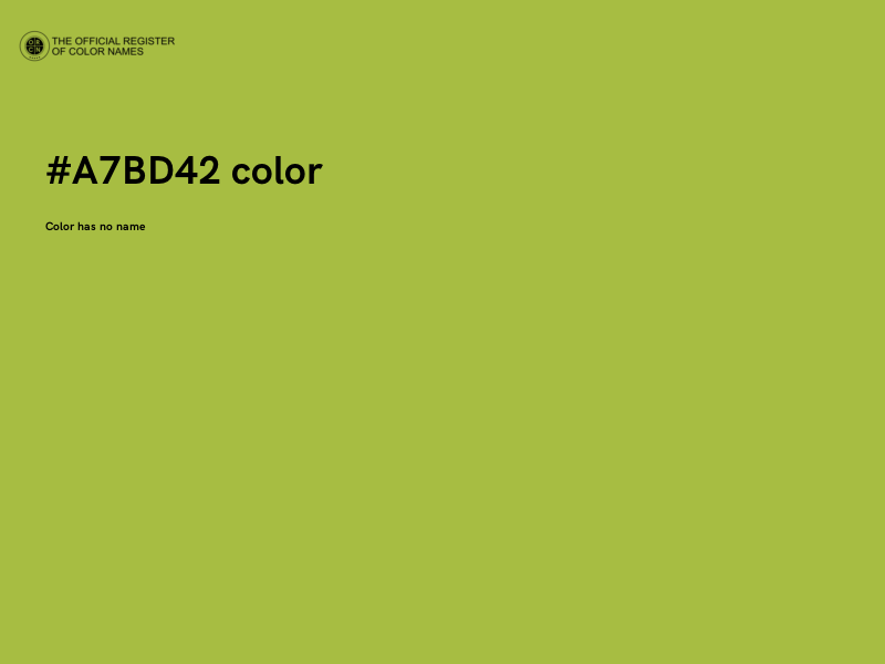 #A7BD42 color image