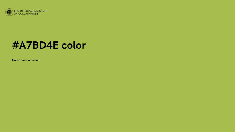 #A7BD4E color image