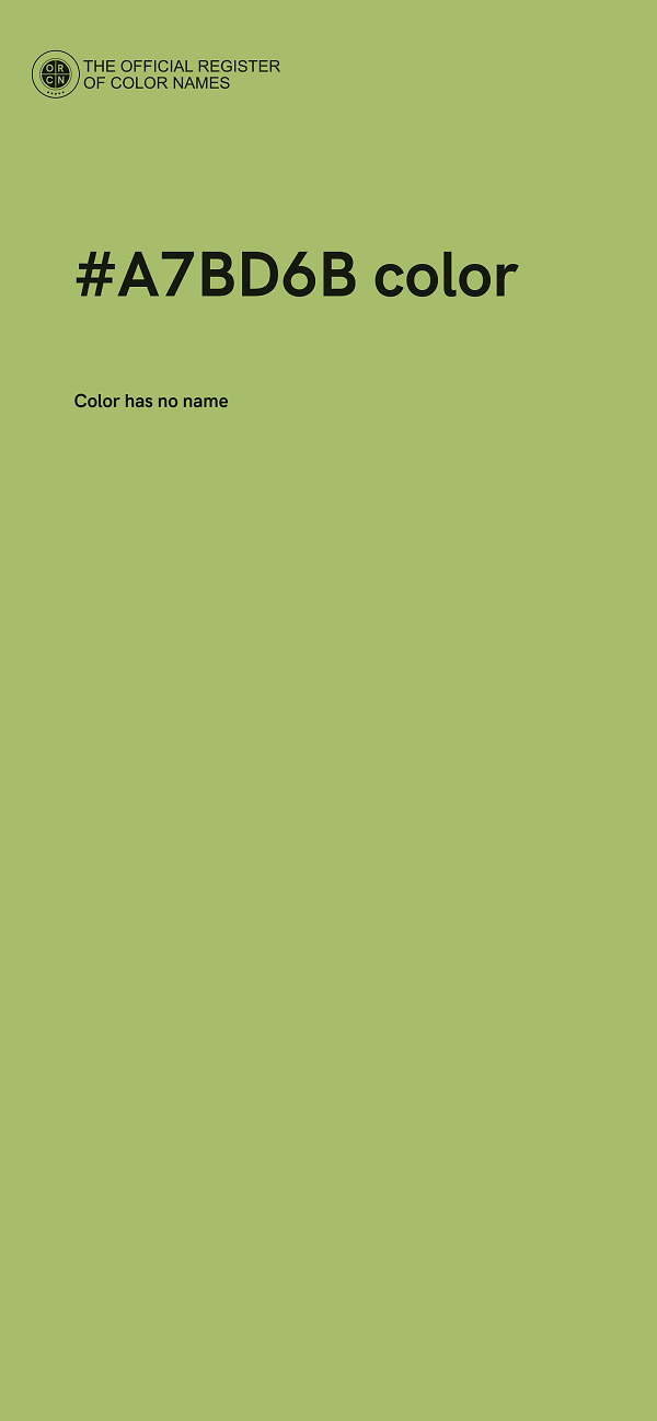 #A7BD6B color image