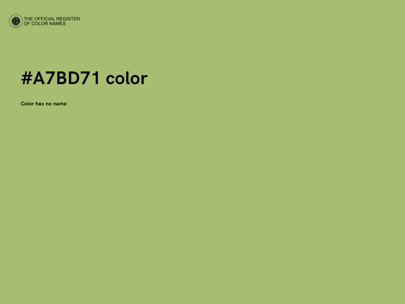 #A7BD71 color image