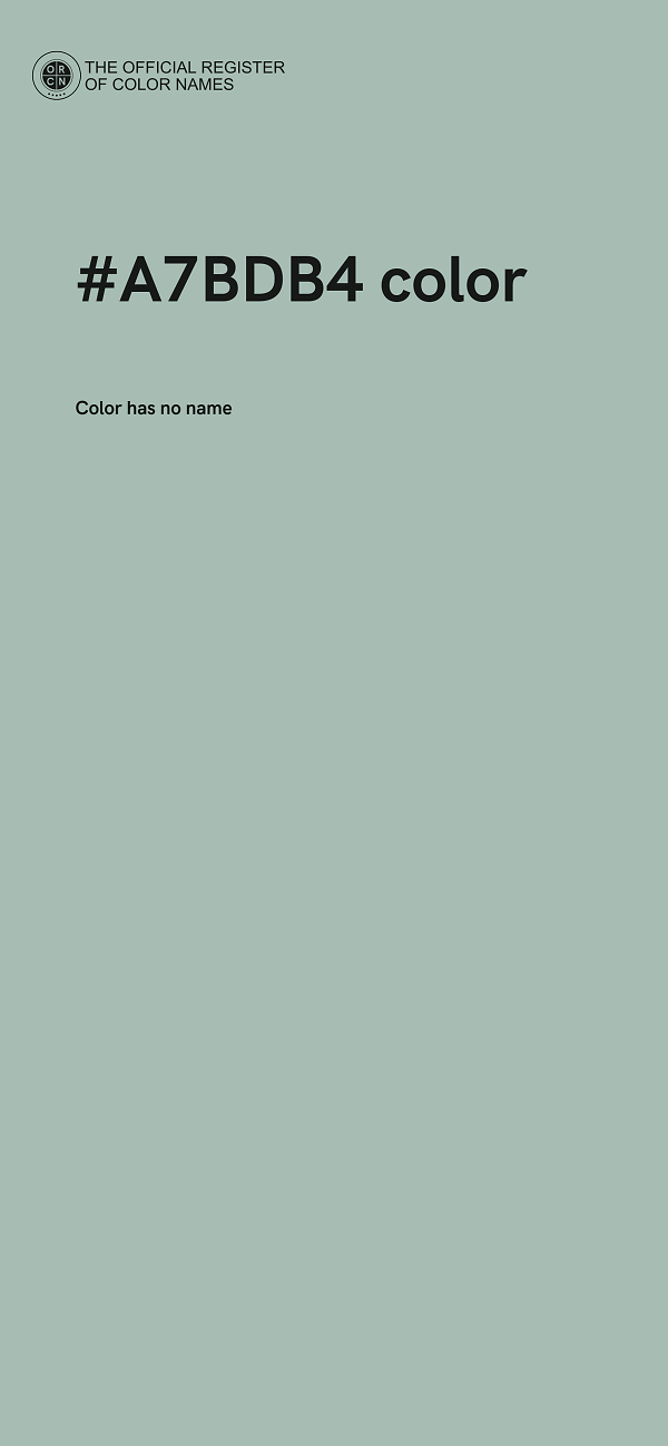 #A7BDB4 color image