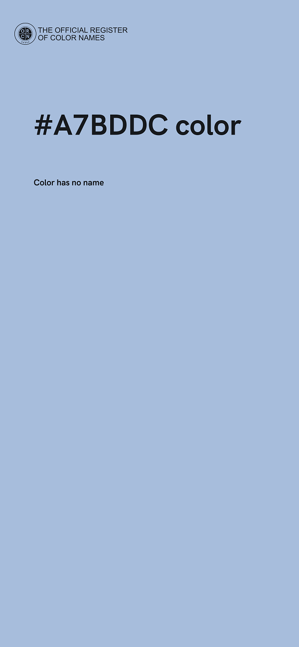 #A7BDDC color image