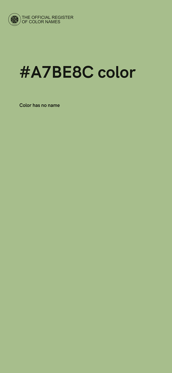 #A7BE8C color image