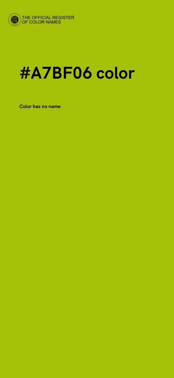#A7BF06 color image