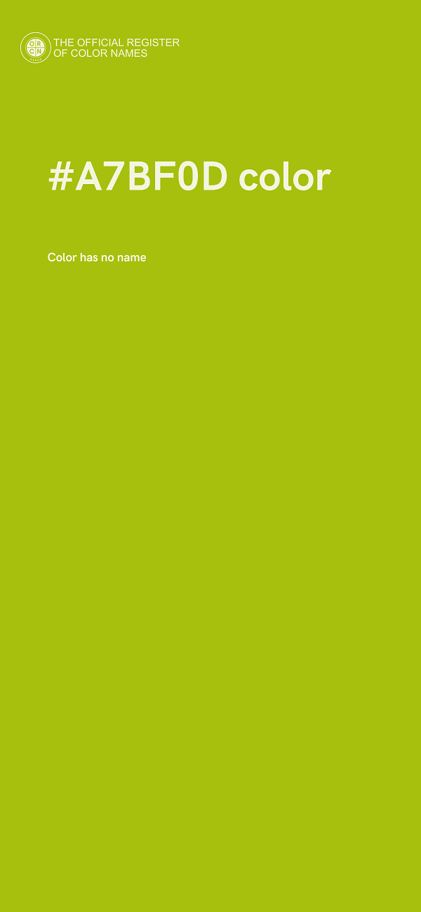 #A7BF0D color image