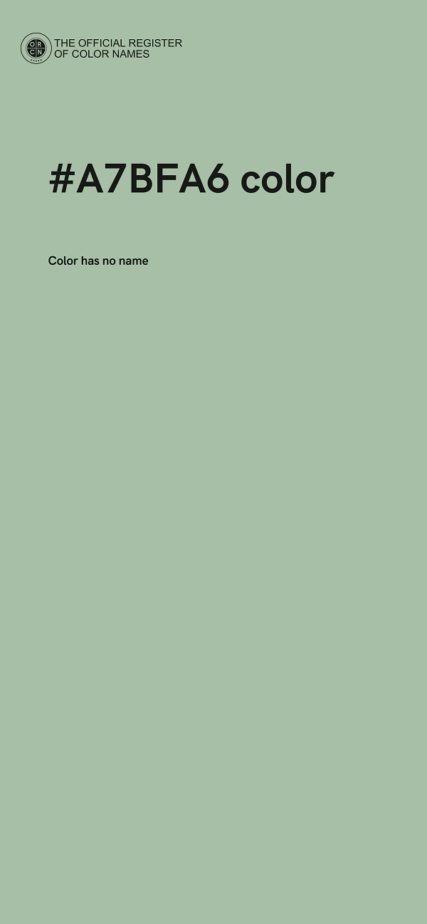 #A7BFA6 color image