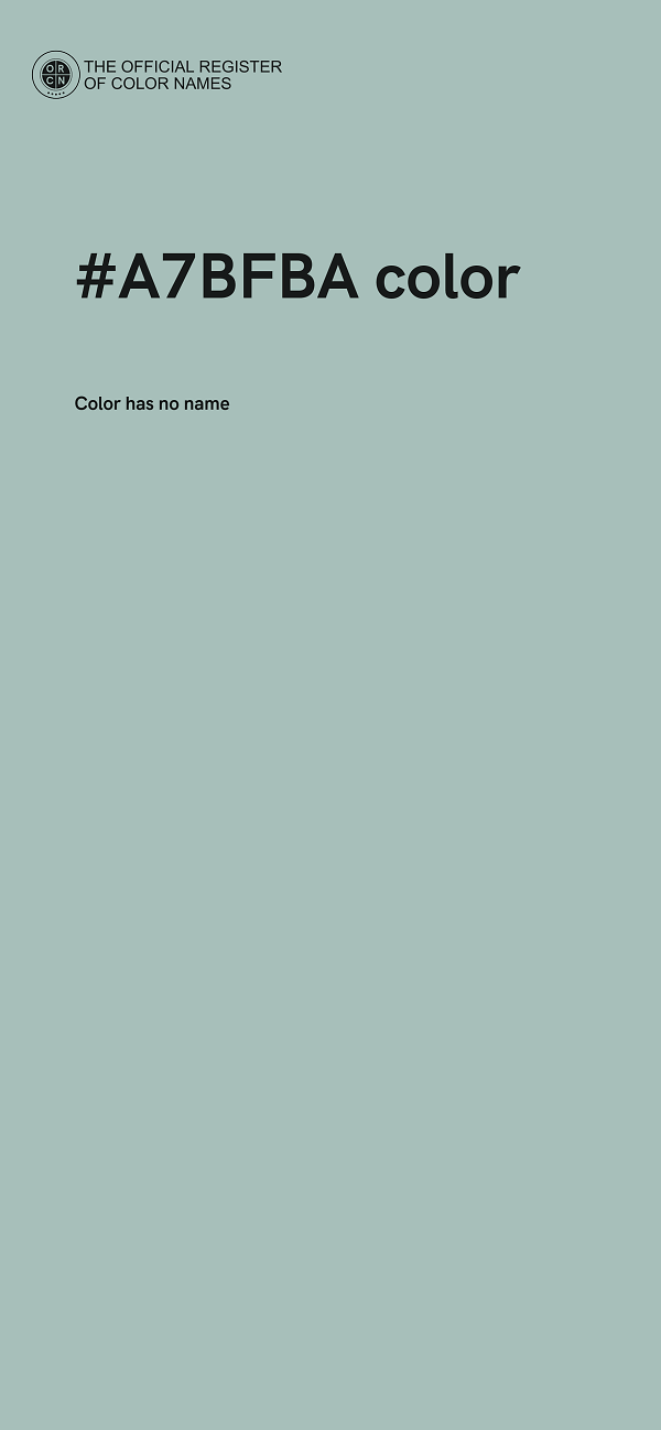 #A7BFBA color image