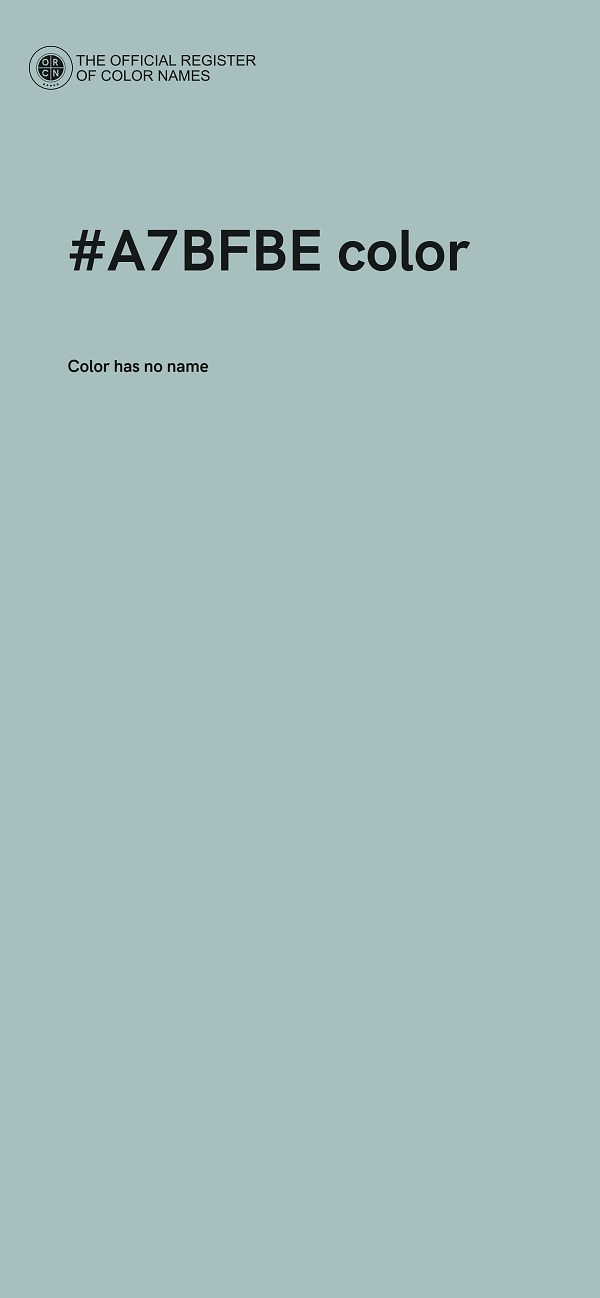 #A7BFBE color image