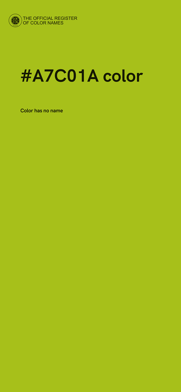 #A7C01A color image