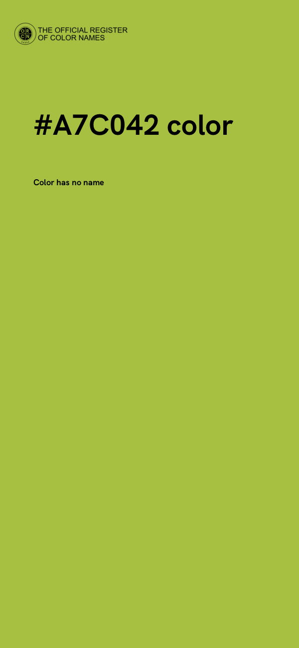 #A7C042 color image