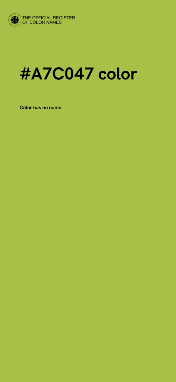 #A7C047 color image