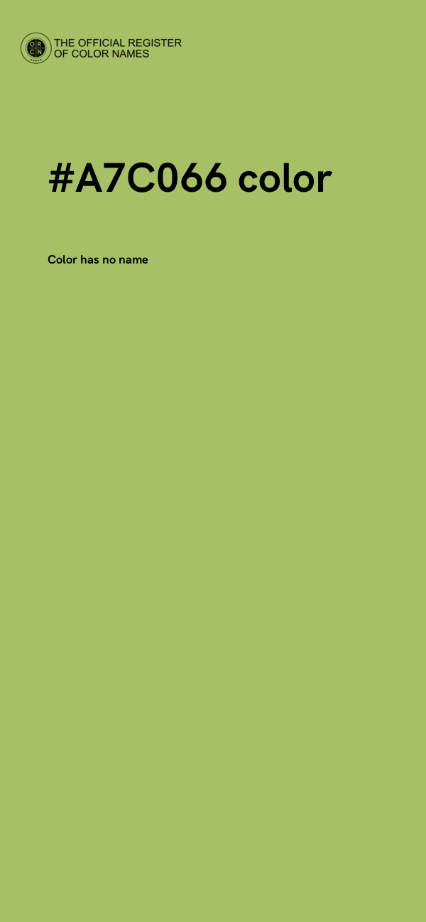 #A7C066 color image