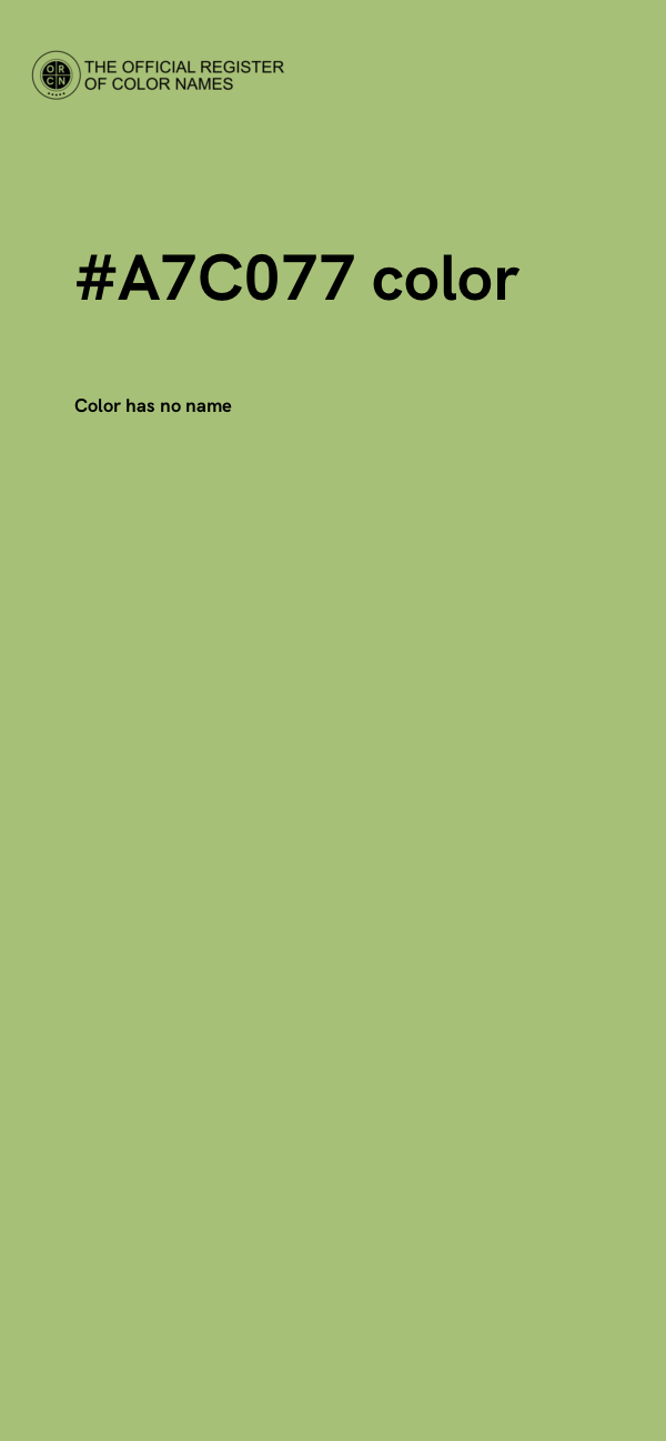 #A7C077 color image