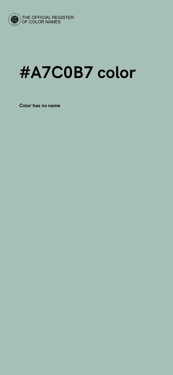 #A7C0B7 color image
