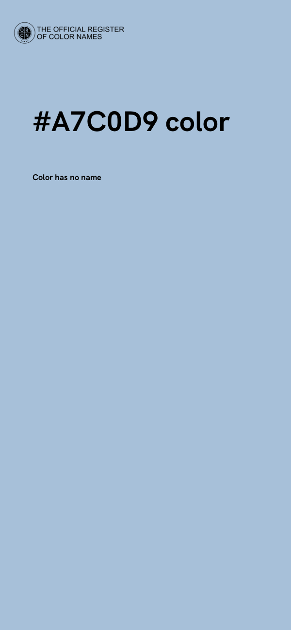 #A7C0D9 color image