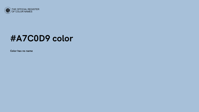 #A7C0D9 color image