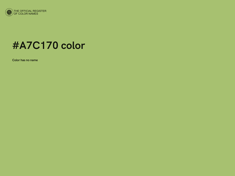 #A7C170 color image