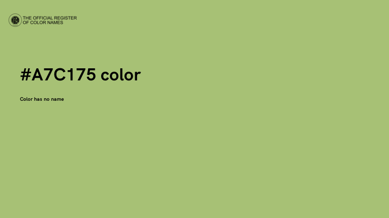 #A7C175 color image