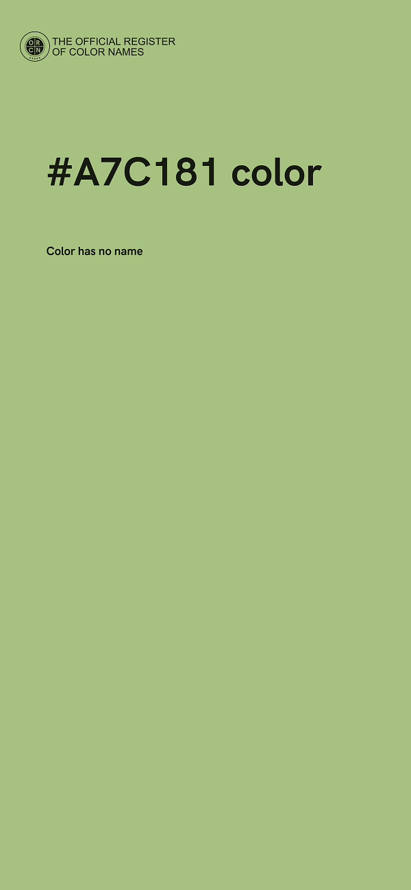 #A7C181 color image