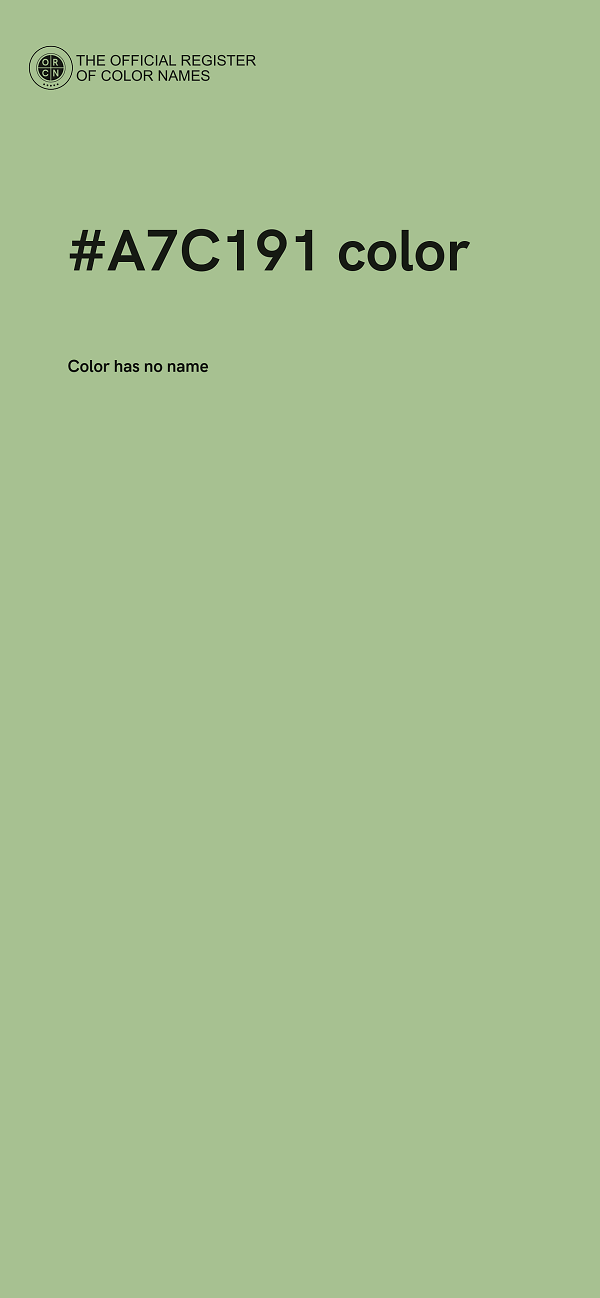 #A7C191 color image