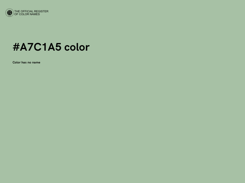 #A7C1A5 color image