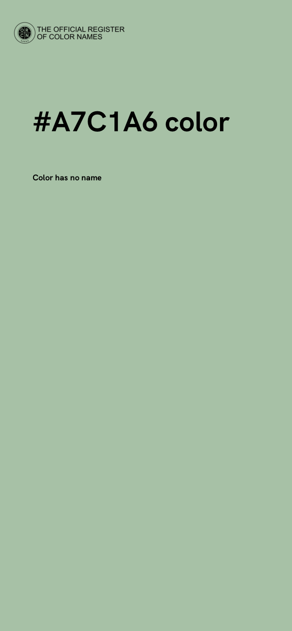 #A7C1A6 color image