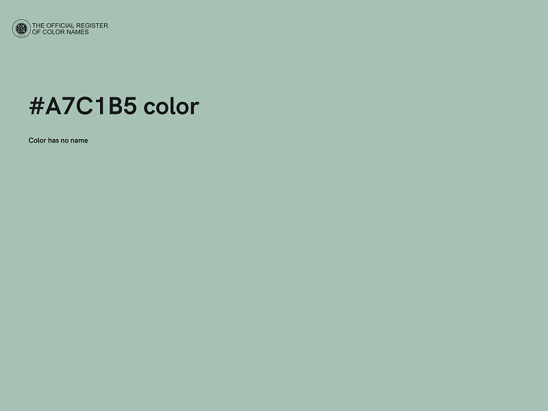 #A7C1B5 color image