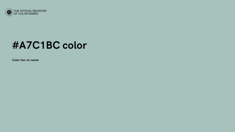 #A7C1BC color image