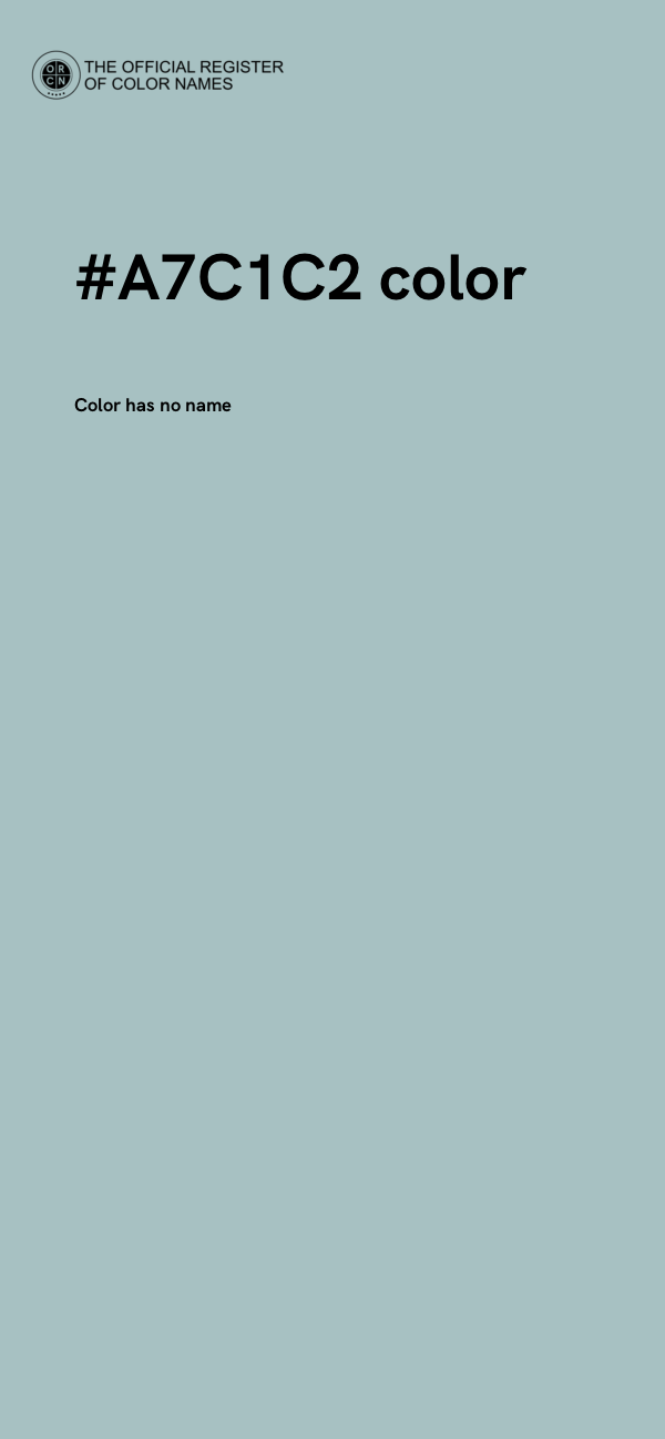 #A7C1C2 color image