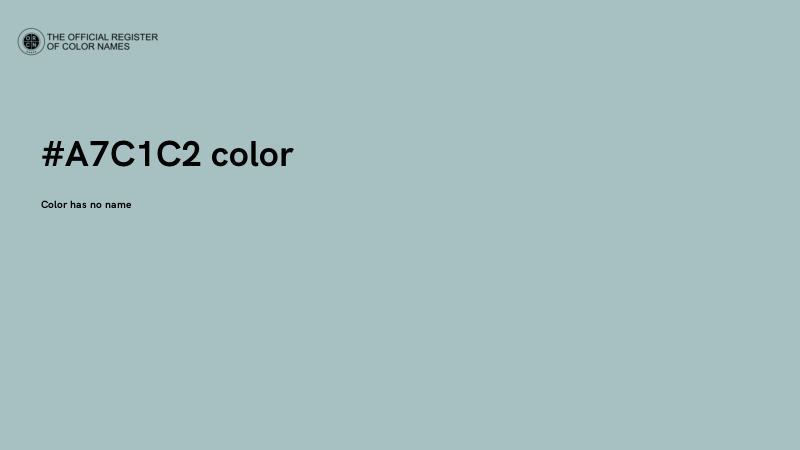 #A7C1C2 color image