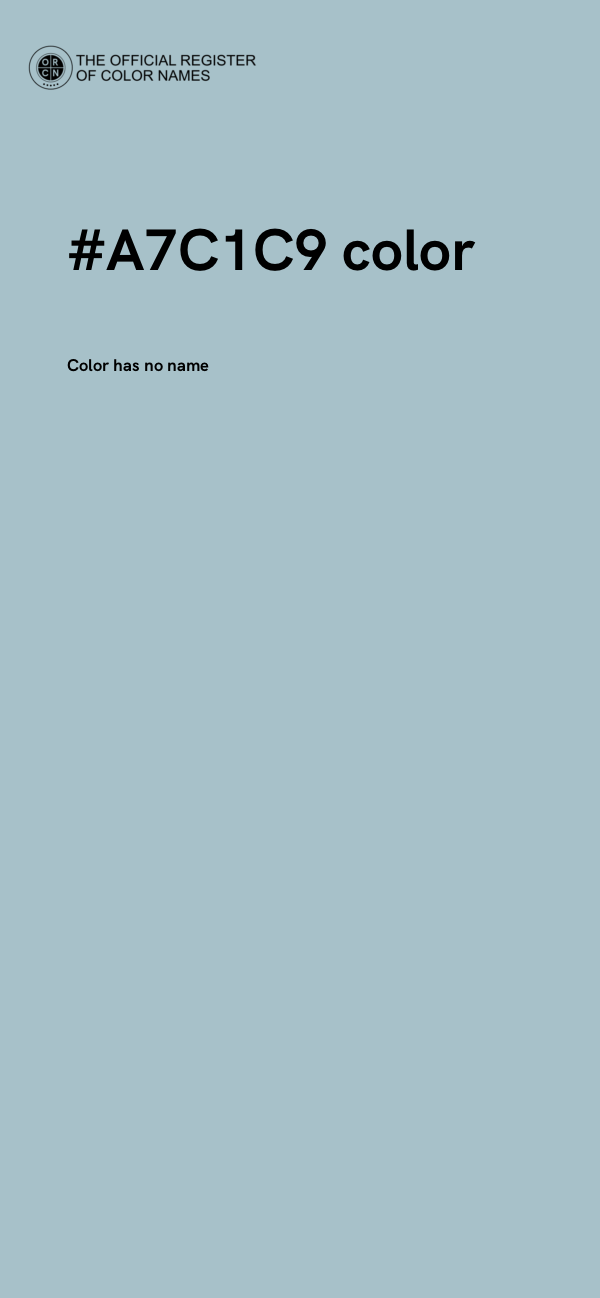 #A7C1C9 color image