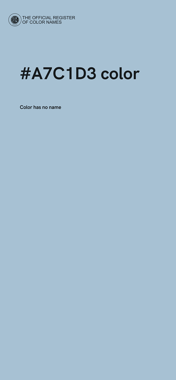 #A7C1D3 color image