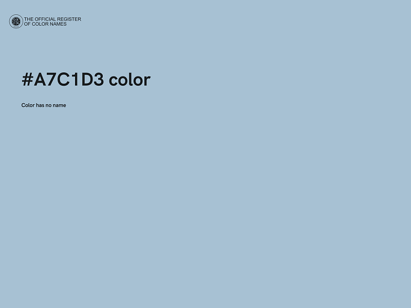 #A7C1D3 color image